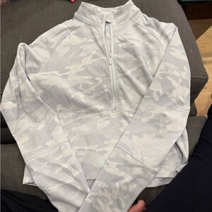 White Camo Quarter-Zip Pullover